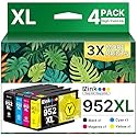 E-Z Ink 952XL Ink Cartridges Combo Pack 4 Pack Compatible for HP 952 XL 952XL Ink Cartridge Latest Upgrade to Use with HP Officejet Pro 8710 7740 8720