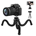 Camera Tripod,Patekfly 12 Inch Flexible Camera Tripod for Canon/Nikon/Sony DSLR Cam/Action Cam, Tripod Stand with Cell Phone Holder Clip for Cell