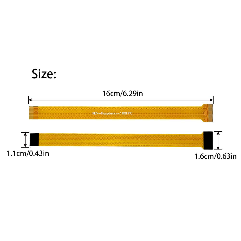 Aokin for Raspberry Pi Camera Cable, FPC Cable Ribbon Flex Extension Cable 15 Pin to 22 Pin for Raspberry Pi Zero or Zero W, Octoprint Octopi Webcam