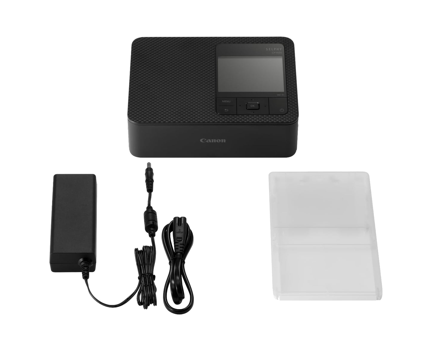 Canon Selphy CP1500 Wireless Compact Photo Printer (Black) + RP-108 High-Capacity Color Ink/Paper Set, 4"x6" Prints, 108 Sheets