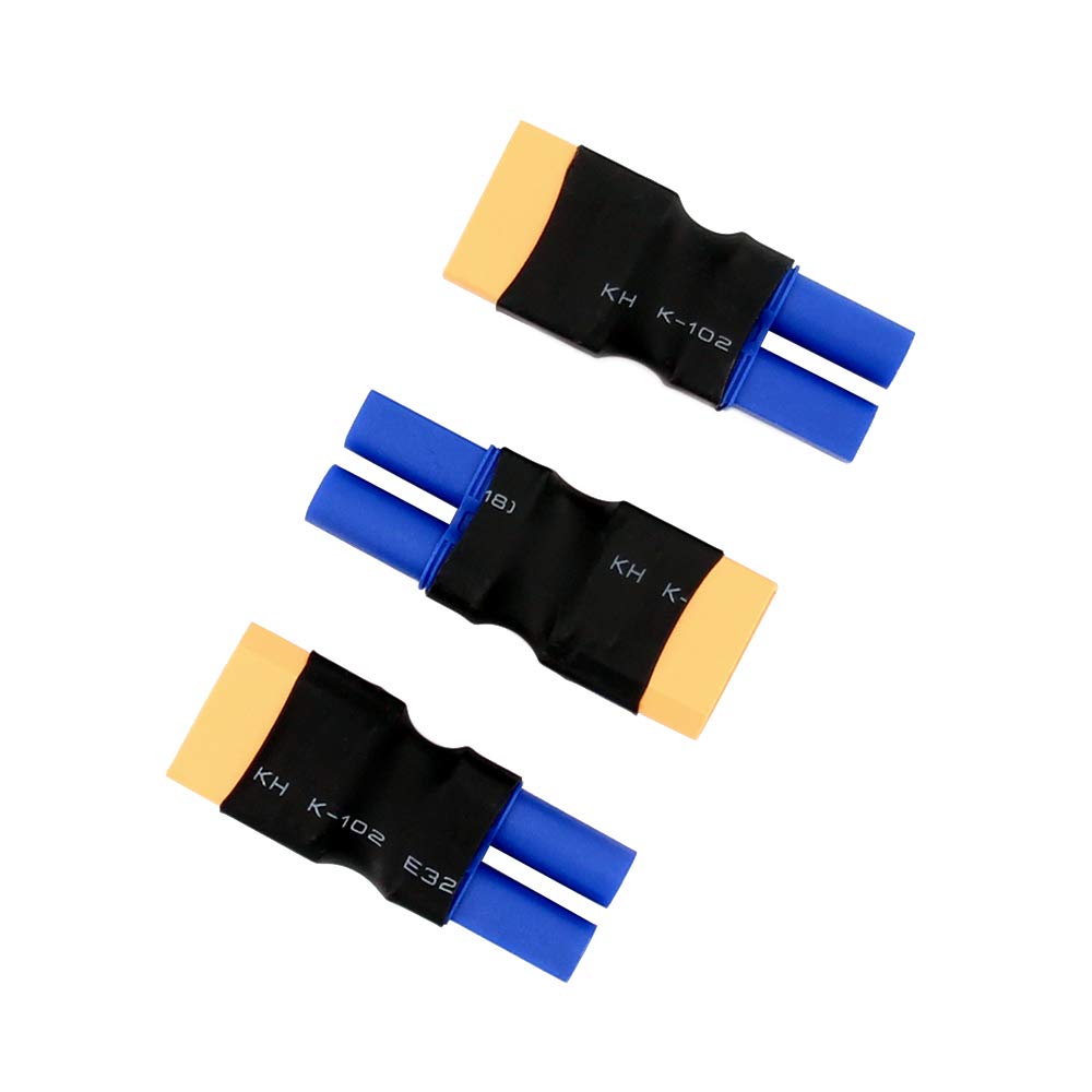 BDHI 3pcs XT90 / XT-90 Male to EC5 Female Connector Adapter - Heavy Duty Adapter(B02-3)