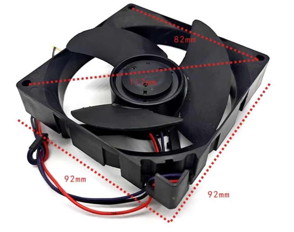 U92C12MS7BA3-52 DC 12V 0.10A 3-Wire Cooling Fan