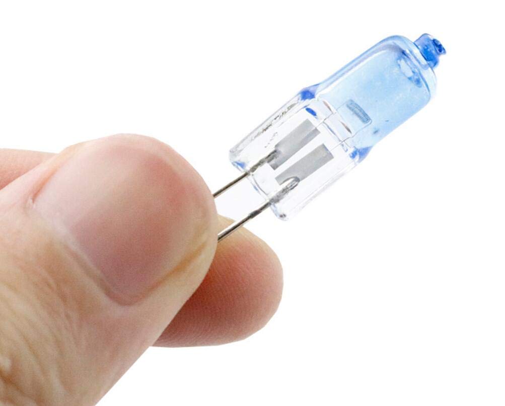 10W Halogen Bulbs 10 Watt T3 G4 Base 12 Volt Light Bulb 10W 12 Volt T3 JC Lamp Halogen Light Bulbs,T3 G4 Bi-Pin Base,Blue Glass Cover, Warm Soft White