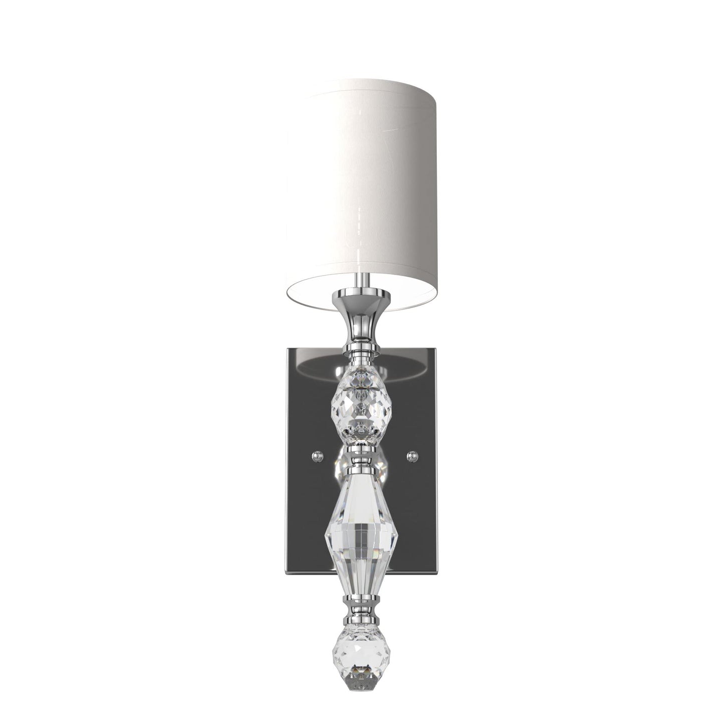 DESIGNERS FOUNTAIN Evi Wall Sconce Light, 16.5 Inch Lighting Fixture for Bedroom, Bathroom and Entryway, White, 89901-CH