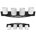Nuk3y Modern Bathroom Vanity Light Fixture with Light Globe Brushed Nickel (Matte Black, 4 Light)