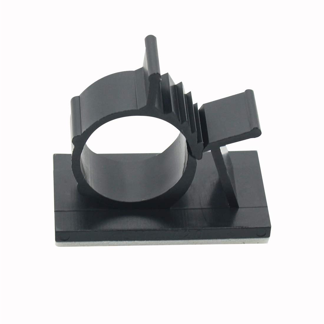 XL Adjustable Cable Clips Adhesive Nylon Wire Clamps, Black, 25 Pack