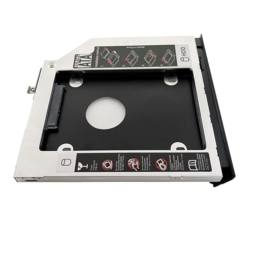 Deyoung 2nd HDD SSD Hard Drive Optical Bay Caddy Frame Tray for HP Elitebook 2570p 2560P with Bezel Panel Cover + Mounting Bracket Holder
