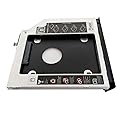 Deyoung 2nd HDD SSD Hard Drive Optical Bay Caddy Frame Tray for HP Elitebook 2570p 2560P with Bezel Panel Cover + Mounting Bracket Holder