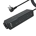 9 Outlets Wall Mount Power Strip with USB C HdcTek Double Side Outlet Extender Fast Charge USB-A Ports & 1 PD USB-C Port Flat Plug Mountable Desk