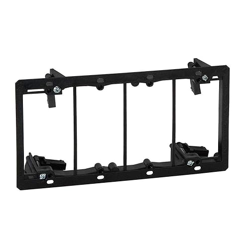 ARLINGTON INDUSTRIES LV4 2477657 Low Voltage Mounting Bracket for Existing Construction, 4 Gang, Black