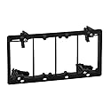 ARLINGTON INDUSTRIES LV4 2477657 Low Voltage Mounting Bracket for Existing Construction, 4 Gang, Black
