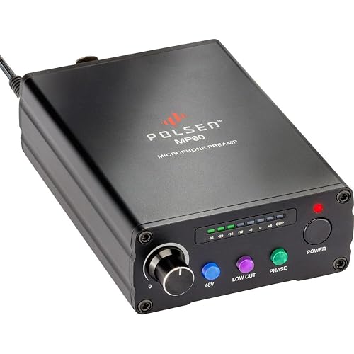Microphone Preamp - Compatible with Shure, Dynamic Mics, Pre Amp for Microphones, and XLR Preamp for Studio and Podcasting
