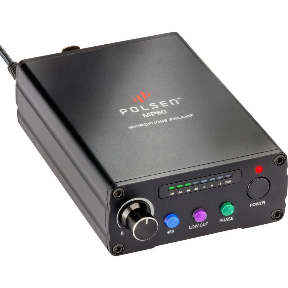 Microphone Preamp - Compatible with Shure, Dynamic Mics, Pre Amp for Microphones, and XLR Preamp for Studio and Podcasting