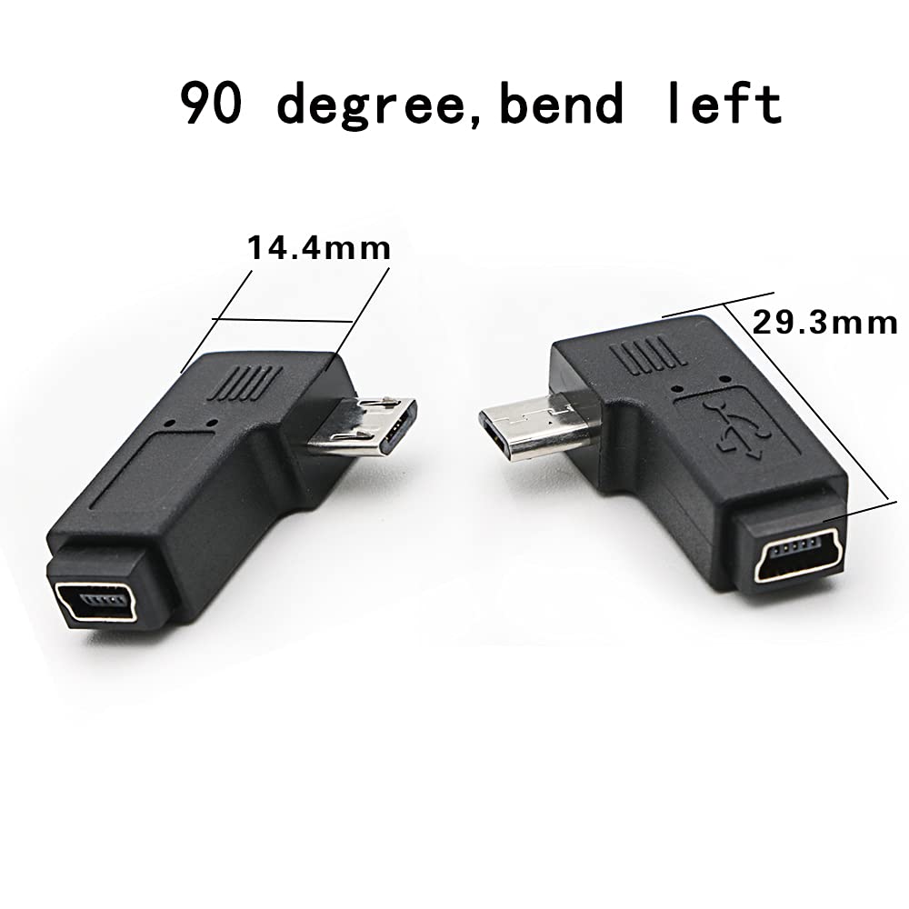 rgzhihuifz USB Micro to Mini Adapter, 3-Pack, Black