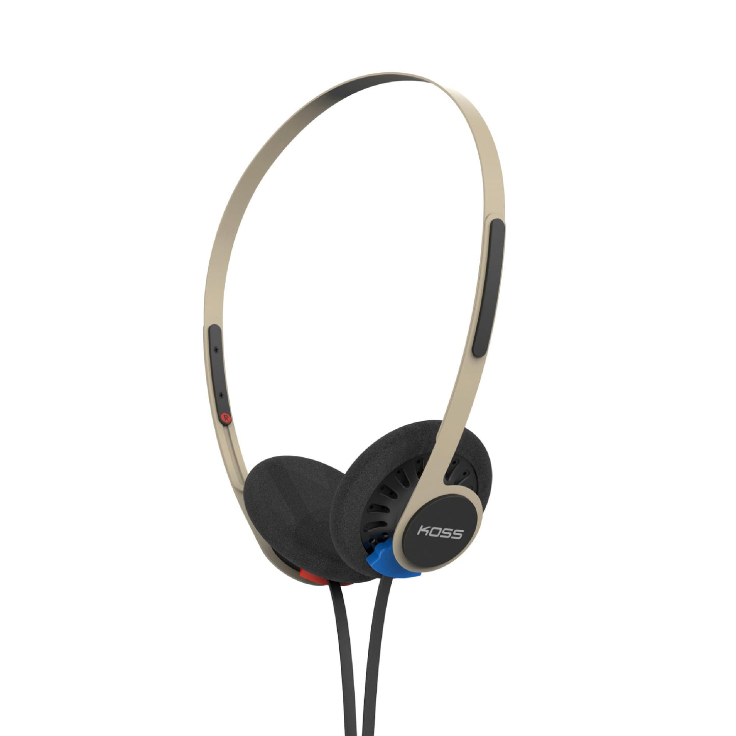 Koss KPH40 Utility On-Ear Headphones, Rhythm Beige, Interchangeable Cord