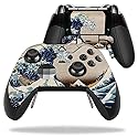 MightySkins Skin Compatible with Microsoft Xbox One Elite Controller - Great Wave of Kanagawa | Protective, Durable, and Unique Vinyl wrap Cover |
