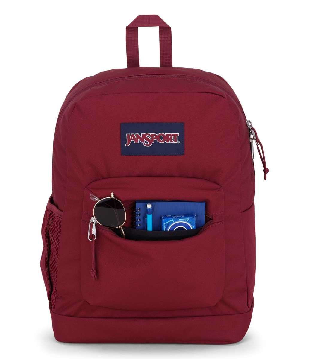 JanSport 26L Cross Town Plus Backpack, Russet Red