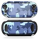 MightySkins Skin Compatible with PS Vita PSVITA Playstation Vita Portable wrap Sticker Skins Blue Camo