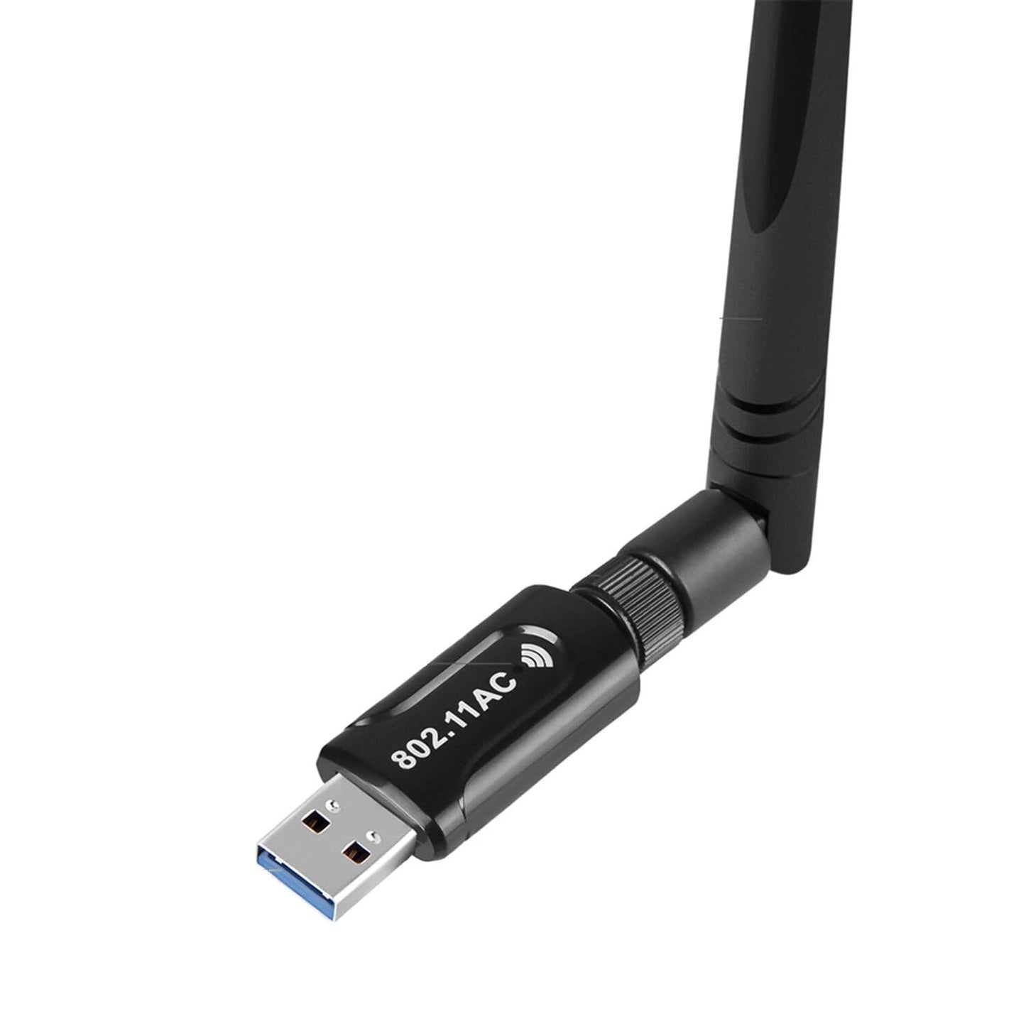 USB WiFi Adapter for Desktop PC, AC1300Mbps USB 3.0 WiFi Dual Band Network Adapter with 2.4GHz/5GHz High Gain Antenna, MU-MIMO, Windows 10/8.1/8/7/XP