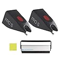 Ortofon Replacement Stylus for Ortofon Pro S Spherical Stylus 2-Pack Bundle with Liquid Audio Carbon Fiber Record Brush & Instrument Polishing Cloth