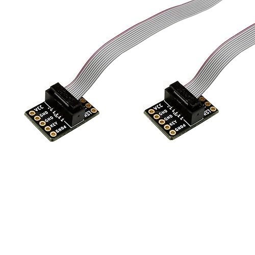 Treedix 2pcs JTAG Breakout Board Adapter Converter SWD Breakout Jtag Debug Board with 2 Row 1.27mm Pitch 10pins Female to Female IDC Connector Flat