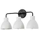 Nuvo 60/6786 3-Light Sloan Vanity Fixture, Matte Black Finish with White Shade