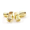 CablesOnline RP-SMA Male to RP-SMA Female Right Angle 90-Degree Gold Plated Adapter (2-Pack) (RF-S107R-2)