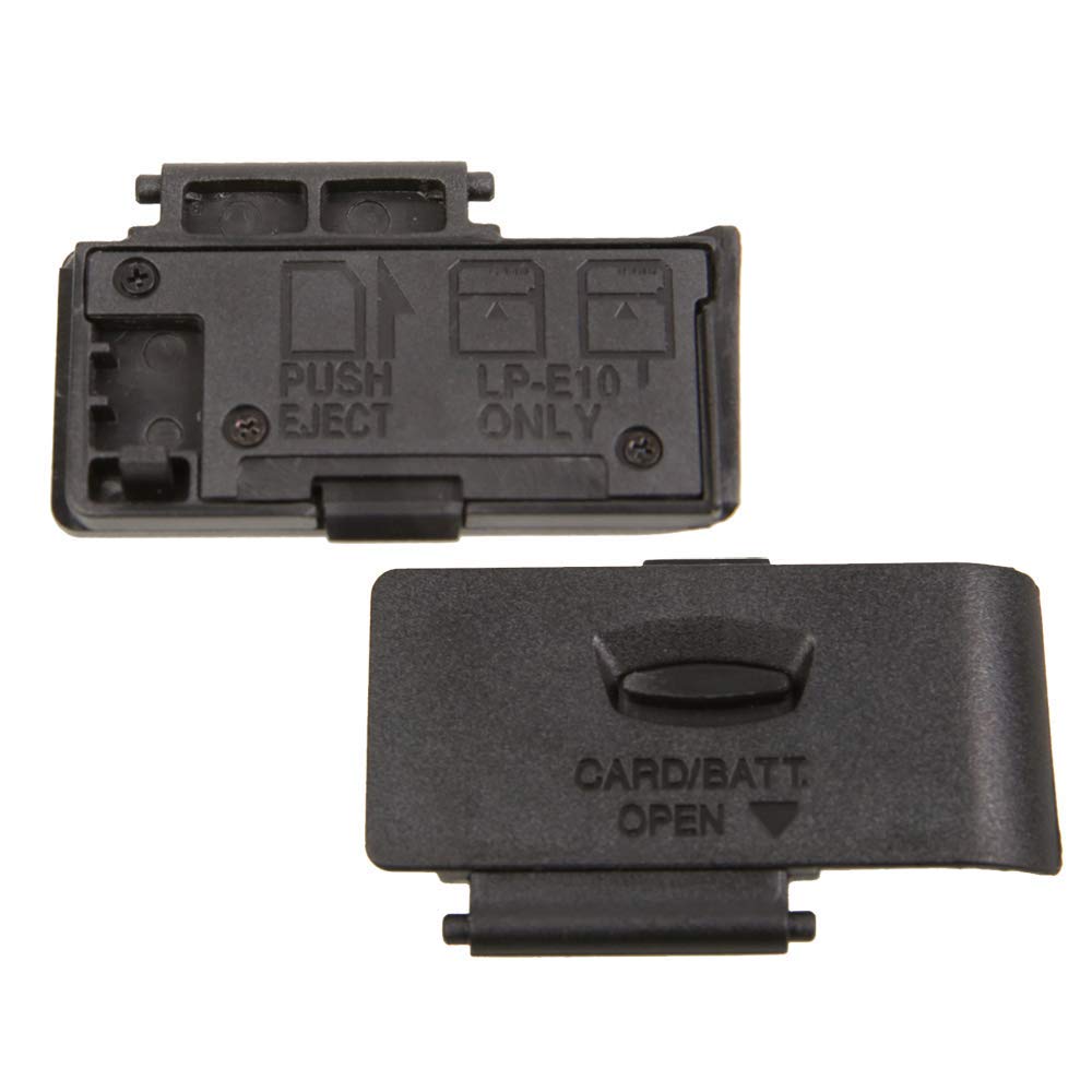 PhotoTrust 2 Pieces Battery Door Cover Lid Cap Replacement Repair Part Compatible with Canon EOS 1100D EOS Rebel T3 DSLR Digital Camera