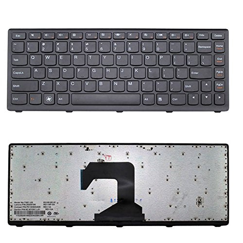 New Black Laptop Keyboard with Frame Replacement for Lenovo IdeaPad S300 S400 S405 S410 S305 S415 Us Layout