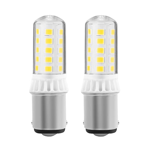 Becuice BA15D 3W 12-24V AC/DC 350LM Double Contact Bayonet with Push-in Base for Outdoor Landscape Lighting Path Deck Lights RV Lighting Compatible