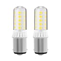 Becuice BA15D 3W 12-24V AC/DC 350LM Double Contact Bayonet with Push-in Base for Outdoor Landscape Lighting Path Deck Lights RV Lighting Compatible