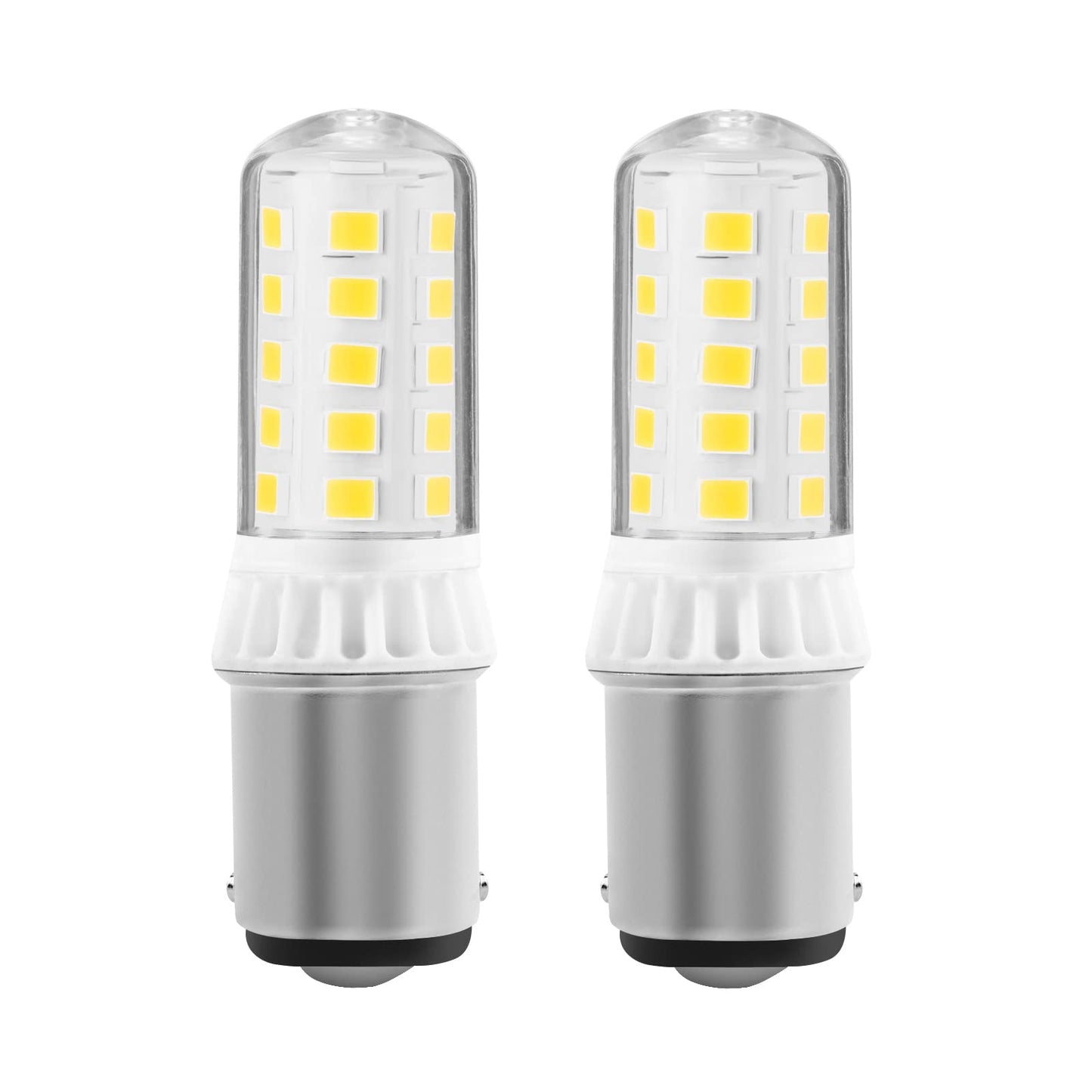 Becuice BA15D 3W 12-24V AC/DC 350LM Double Contact Bayonet with Push-in Base for Outdoor Landscape Lighting Path Deck Lights RV Lighting Compatible