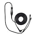 Tangxi MMCX Replacement Headphone Cable, TPE Headphone Extension Cable with 3.5mm Plug for se215 se425 se535 se846 ue900(Black Without mic)
