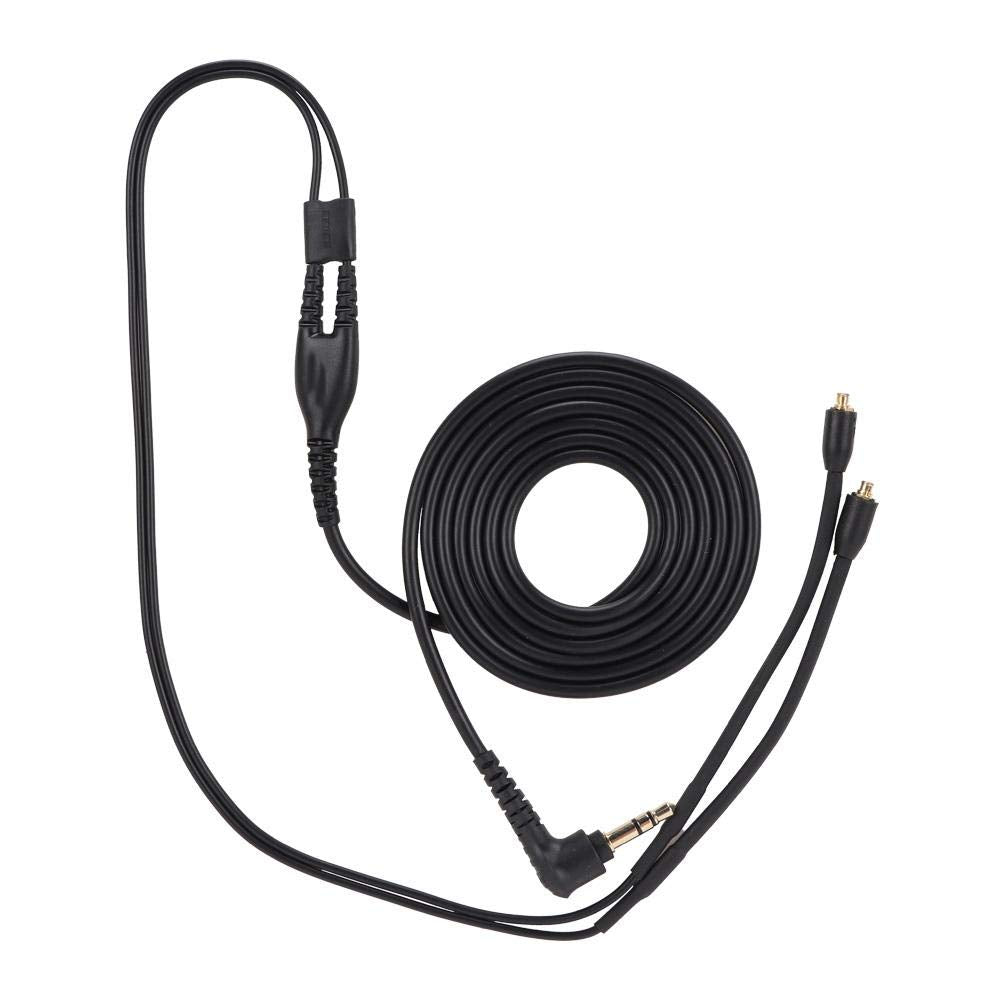Tangxi MMCX Replacement Headphone Cable, TPE Headphone Extension Cable with 3.5mm Plug for se215 se425 se535 se846 ue900(Black Without mic)