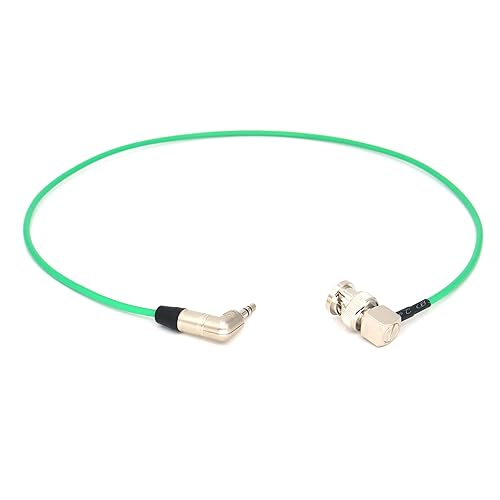 SZYingXian Timecode Cable Elbow 3.5mm to Straight/Right Angle BNC/SDI Cord for Canon C300/500, ARRI Amira, Zoom F8/F4, Blackmagic Pyxis, Sony Venice