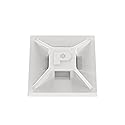 Panduit ABMM-AT-C Adhesive Backed Cable Tie Mount, 4-Way Mount, Pre-Installed Adhesive, Indoor/High Temp Environment, ABS, Acrylic Mounting Method