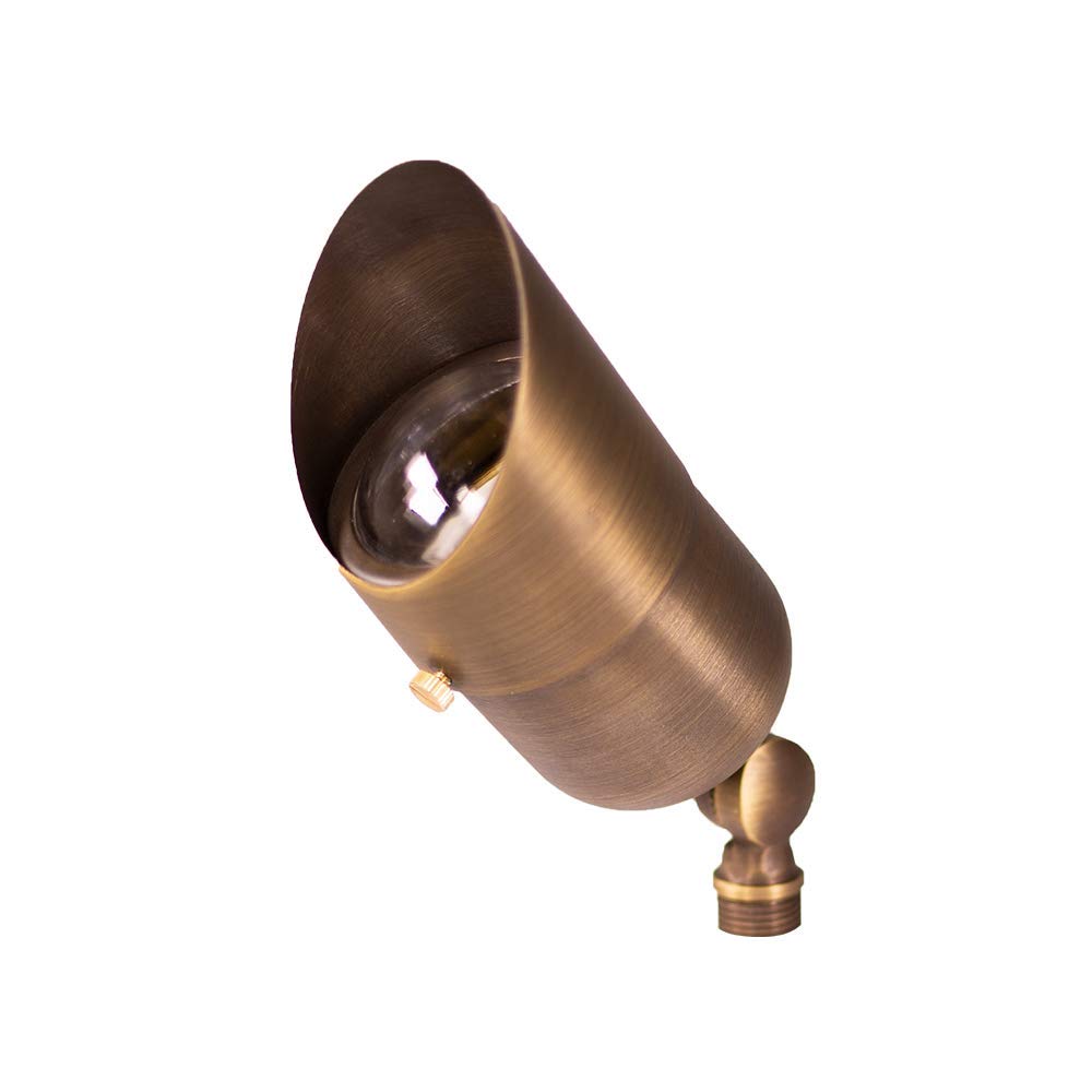 Lumen Logic 12V LogiSpot Brass Outdoor Spotlight (Bronze) for Low Voltage Landscape Lighting of Yard, Lawn, Garden, Patio, Trees & House