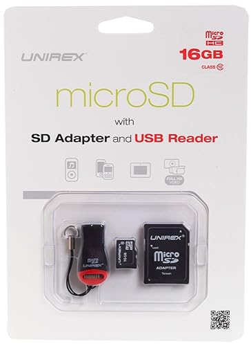16GB Connect All Devices Adapter Kit - Keychain Compatible - Micro SD Memory Card, USB Reader & SD Card Adapter - Use with Tablet, Computer, Laptop