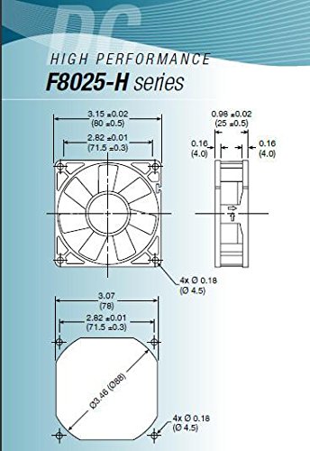 Mechatronics 24V DC Fans (80x25mm, High Speed)