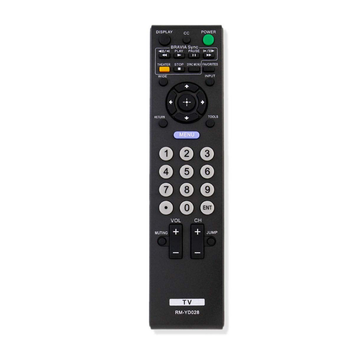 New - Replacement RM-YD028 Remote for Sony Bravia KDL46S5100 KDL32XBR9 KDL32L5000
