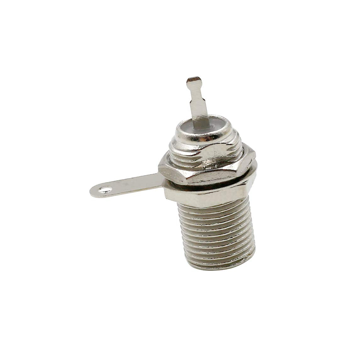 Hxchen F Type Panel Mounted Socket Female Jack Solder Connector Adapter - (5 Pcs)