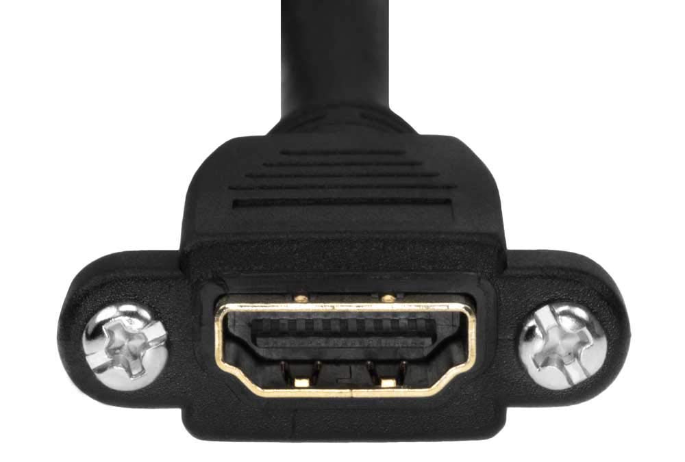 1ft Panel Mount HDMI Cable with Hi-Speed Ethernet v1.4