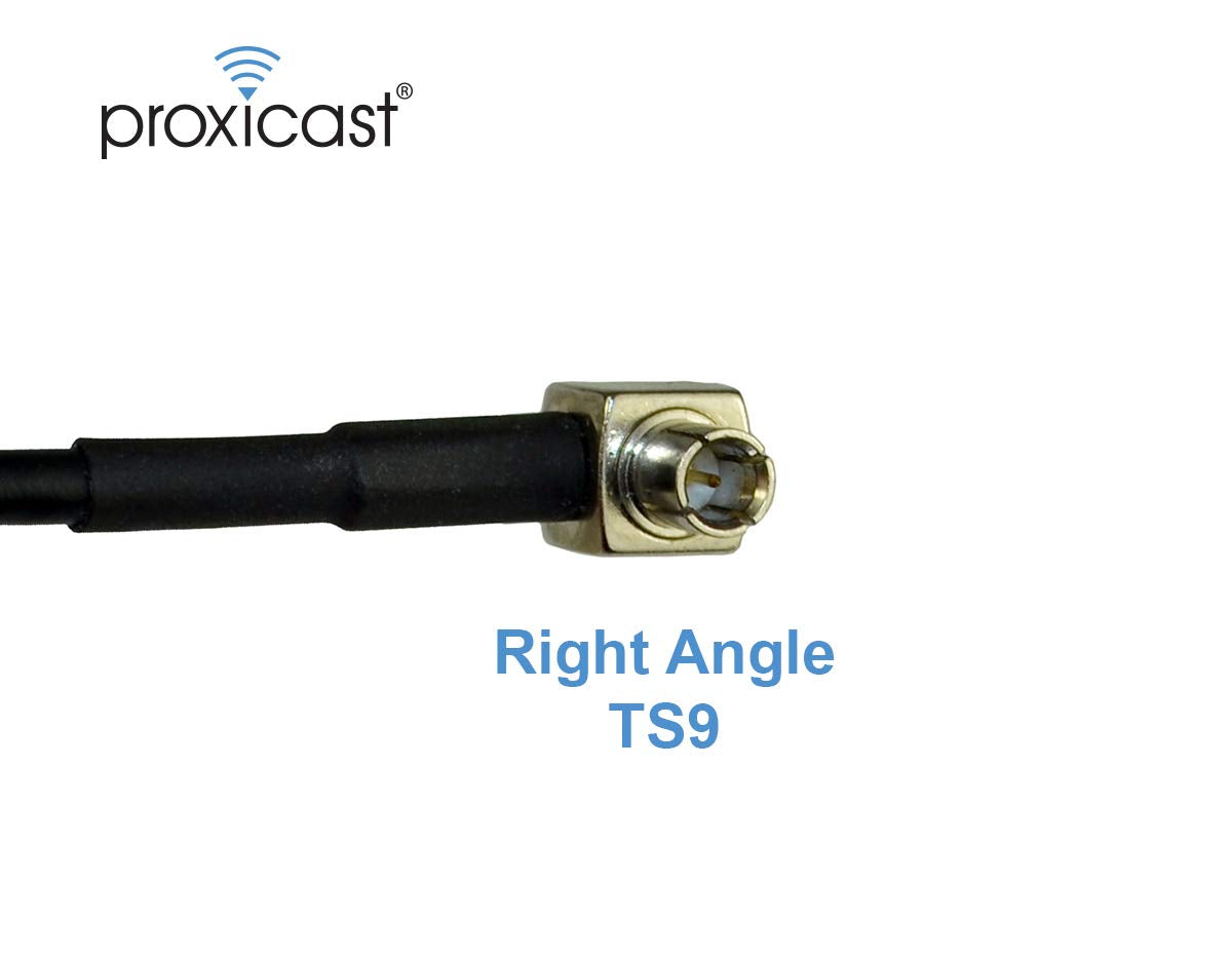 Proxicast Premium Extra Large 3-Inch SMA to TS9 Magnetic Base Stand - 6.5 Foot Coax Cable Lead - Convert SMA Antennas to TS9 Mag Mount for Connection