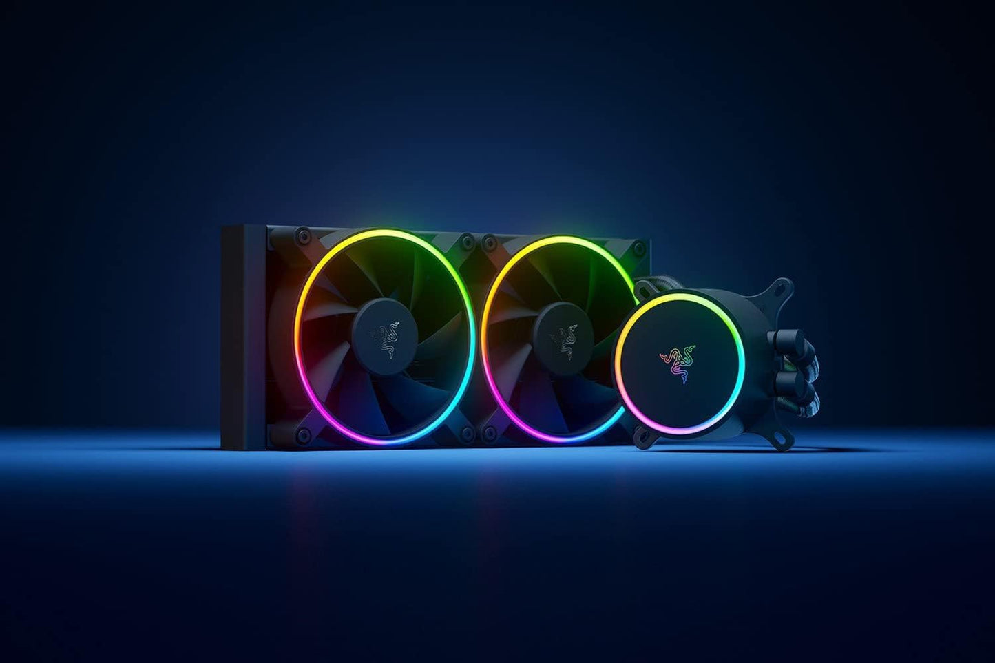 Razer Hanbo Chroma RGB All in One Liquid Cooler aRGB Pump Cap: AIO Design - Quiet, Powerful aRGB Fans - PWM Fan Controller Support - Intel LGA 115X