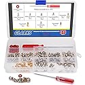 Glarks 180-Pieces Phillips Head Computer PC Spacer Screws Assortment Kit for Hard Drive Computer Case Motherboard Fan Power Graphics (Extra: Phillips