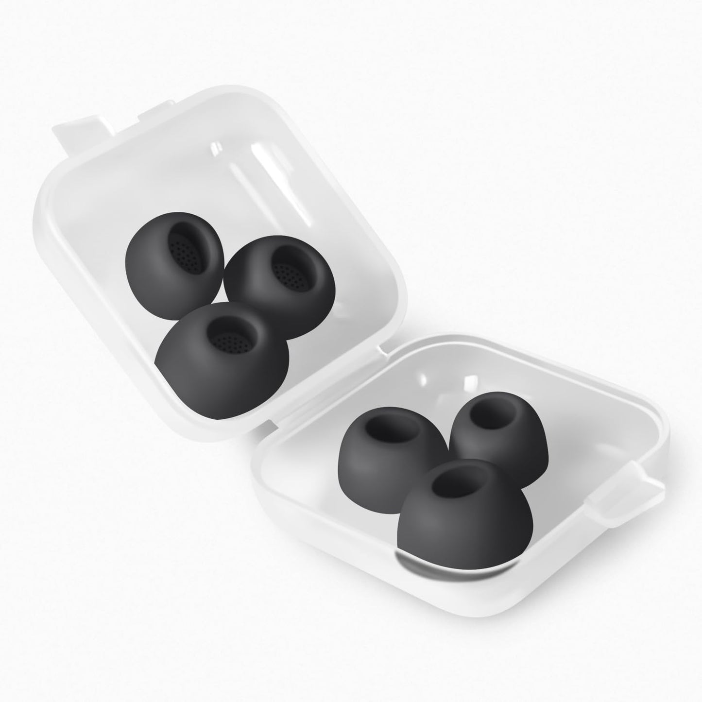Geiomoo Silicone Ear Tips for Samsung Galaxy Buds 4 Pro, Samsung Galaxy Buds 3 Pro, Replacement Eartips Earbuds Earpads (Dark Gray, S/M/L)