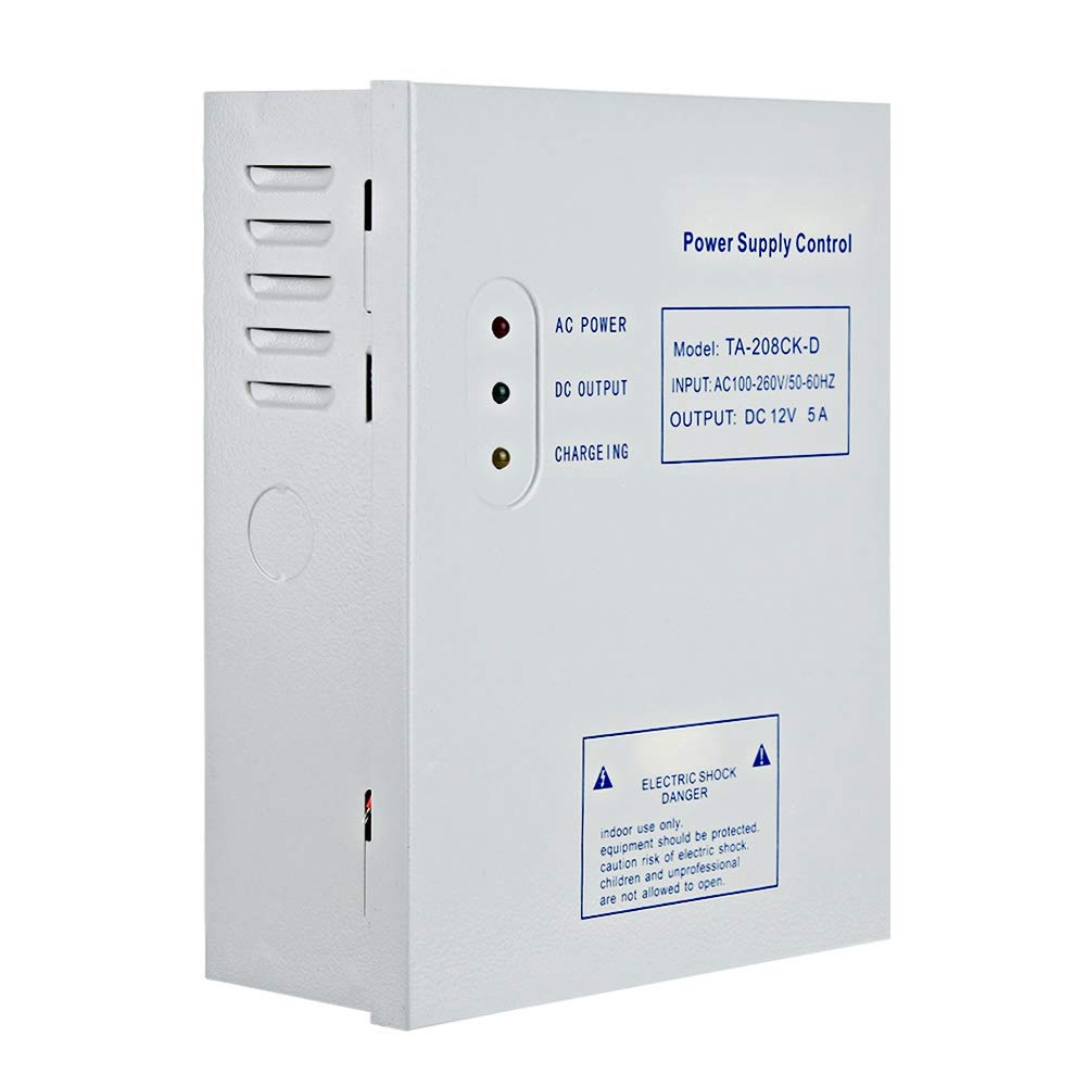 Power Supply Box, 110 to 240VAC to 12VDC Door Access Control System Switching Power Supply Box Security System UPS Variable Frequency Power Supply Box