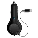 Retractable USB-C Fast Car Charger Compatible for Apple iPhone 15, Samsung Galaxy Smartphones, Google Pixel iPad, iPad Air, iPad Pro, iPad Mini