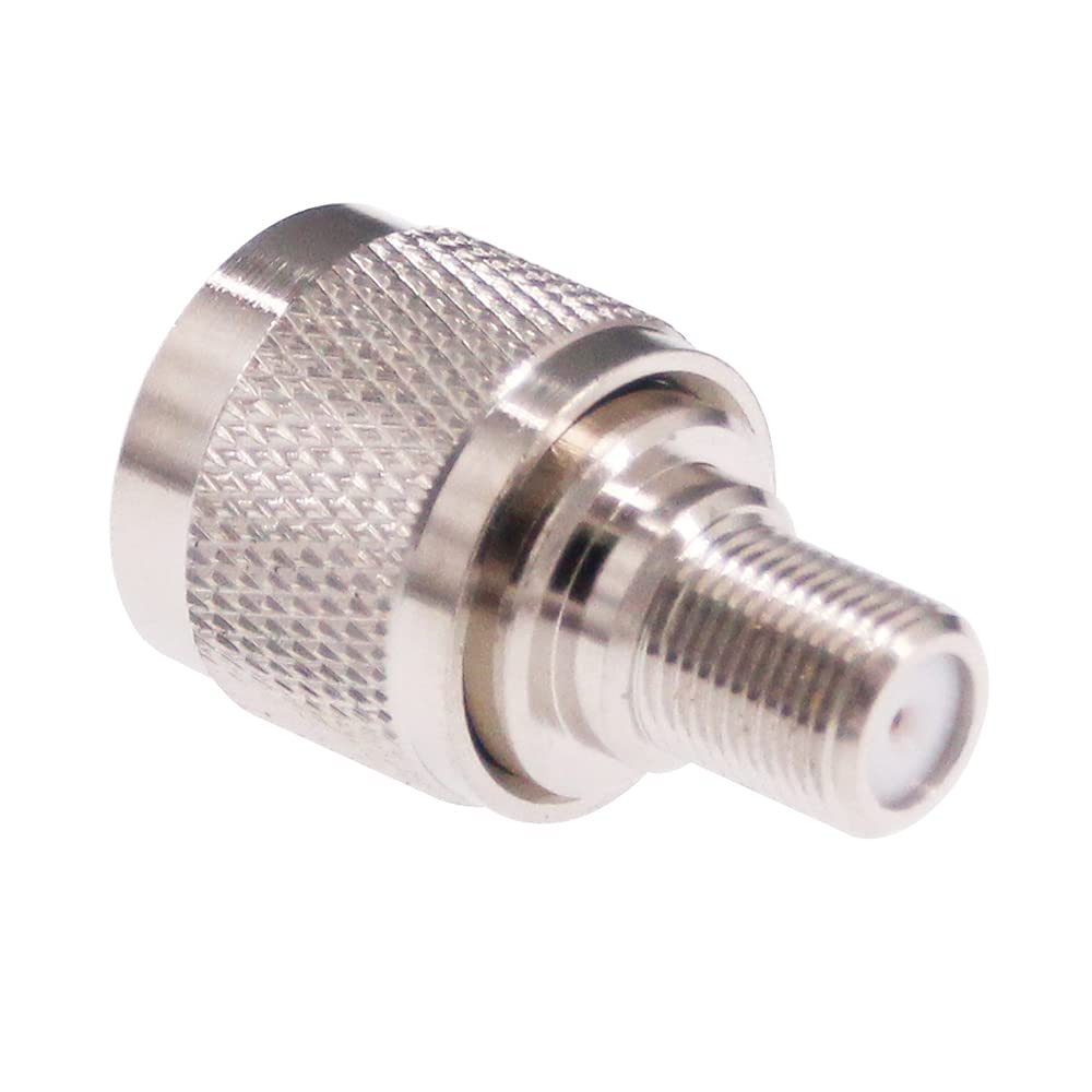 RFaha 2pcs UHF Male PL259 PL-259 to F Female RF Coax Adapter UHF to F Coaxial Connector for TV Antenna, RG-6 Cable, Wireless LAN Devices, Wi-Fi Radios