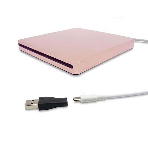 tengertang Type-C Super External Drive,USB Portable External DVD/CD Drive Burner/Reader/Rewriter for The Latest Laptops and Desktops and All-in-one